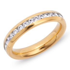 Ring Zirkonia mit Gravur 9077