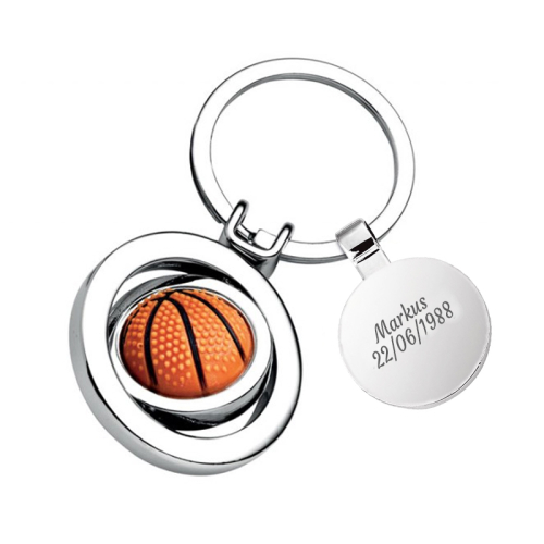 Schlüsselanhänger Basketball mit Name