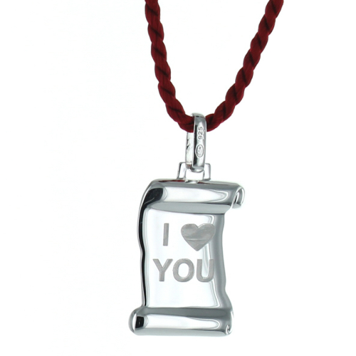 Schmuck Pergament mit Gravur aus Silber