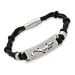 Armband Kautschuk Edelstahlplatte