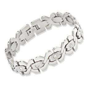 Armband Edelstahl besetzt mit Zirkonia Armband Edelstahl besetzt mit Zirkonia