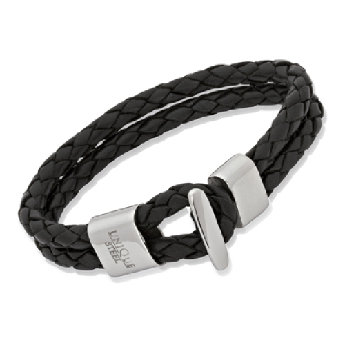 Echtleder Armband schwarz 