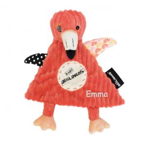 Personalisiertes Schmusetuch Flamingos der kleine Flamingo