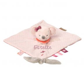 Schmusetuch rosa Maus mit Name Schmusetuch rosa Maus mit Name