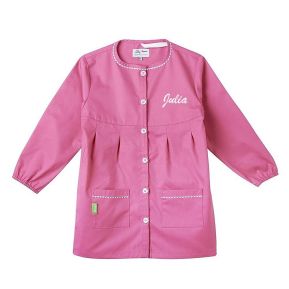 Schulkittel Rosa mit Name
