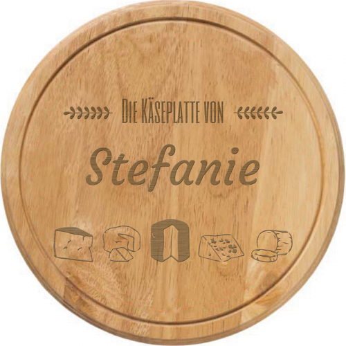 Set aus Käseplatte und 3 Messern