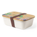 Snackbox mit personalisiertem Bambusdeckel und Wasserdekor