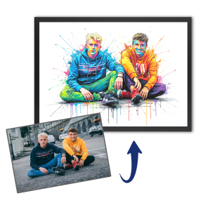 Street-Art-Portr�t aus einem Foto