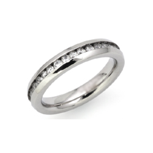 Ring Zirkonia mit Gravur 9104