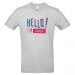 T-Shirt für Herren HELLO personalisiert grau