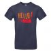 T-Shirt für Herren HELLO personalisiert marineblau