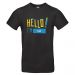 T-Shirt für Herren HELLO personalisiert schwarz