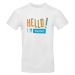T-Shirt für Herren HELLO personalisiert weiss