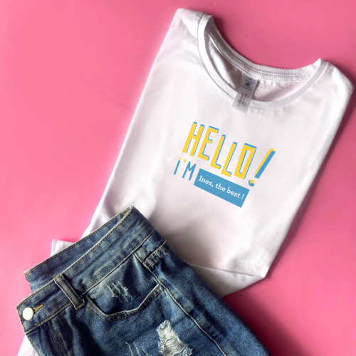 T-shirt Hello weiss