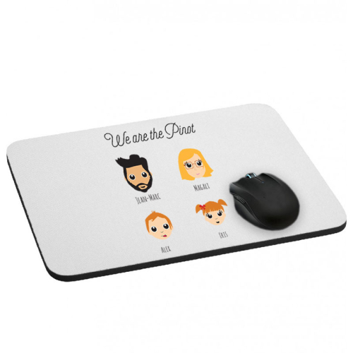 Mousepad We Are Family 4 Vornamen