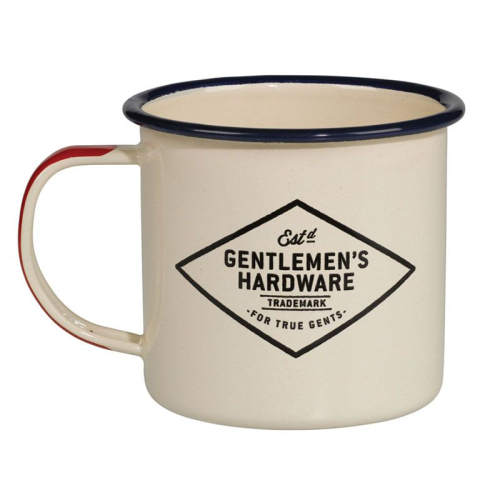 Emaillierte Tasse Cremefarben