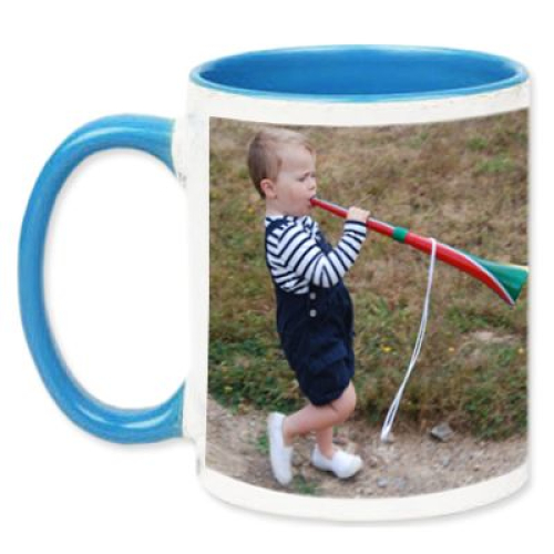 Tasse blau mit Foto