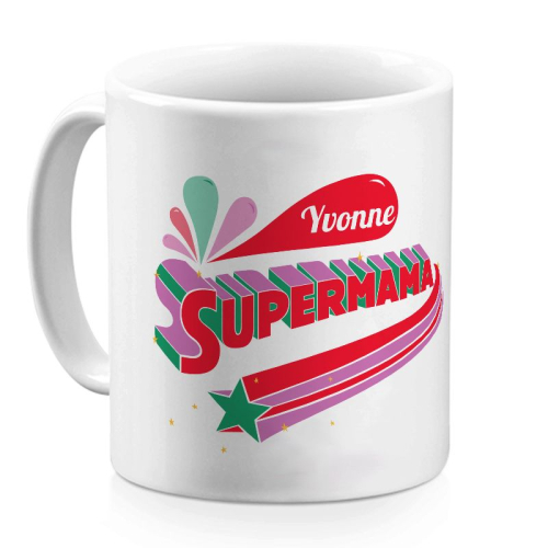 Tasse Supermama rot