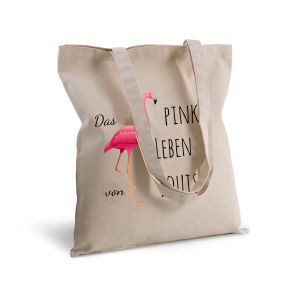 Tragetasche Deluxe personalisiert "Das pinke Leben"