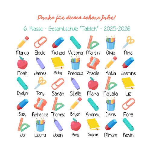 Tragetasche Deluxe zum Abschied Unsere Klasse