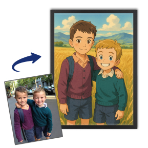 Portrt im Stil eines Japanischen Animationsfilm nach einem Foto