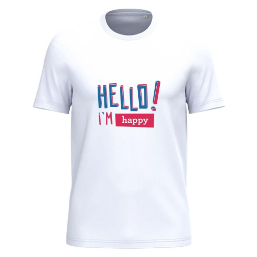 T-Shirt für Herren HELLO personalisiert 100 % Bio-Baumwolle