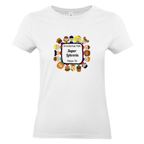 T-Shirt Damen für Lehrerin weiss