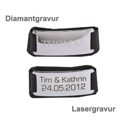 Lederarmband mit Gravurplatte -8849