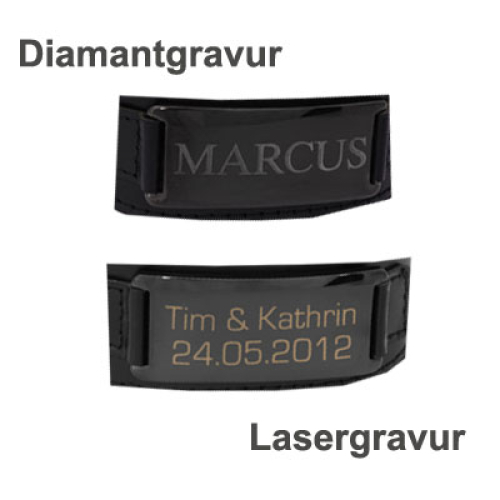 Lederarmband mit Gravurplatte