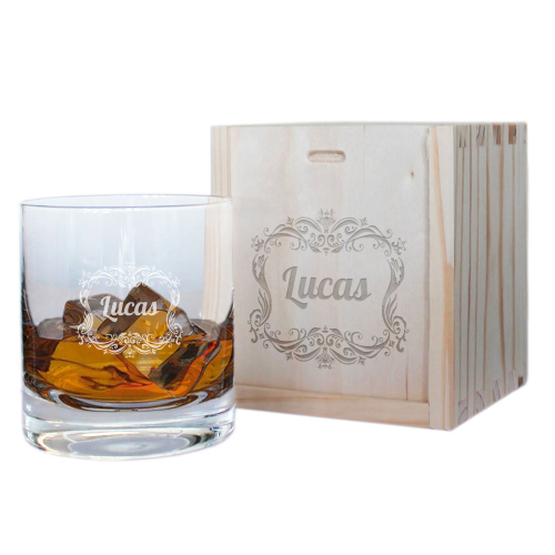 Graviertes Whiskyglas mit Vorname