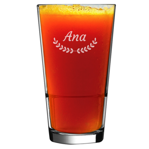 Gravierter Cocktailglas mit Namen Palmen