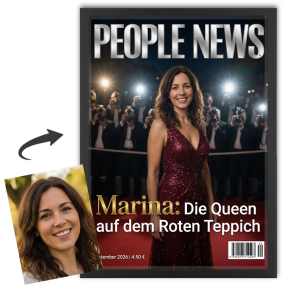 Von KI generiertes People-News-Magazincover