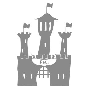 Wandsticker Burg mit Name Wandsticker Burg mit Name