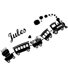 Wandsticker mit Name Zug Wandsticker mit Name Zug