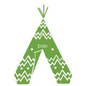 Wandsticker Tipi mit Name