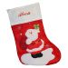 Weihnachtssocke aus Filz mit Stickerei Weihnachtsmann