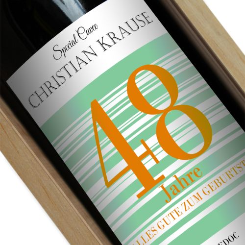 Weinflasche Geburtstag mit Name Personalisierter Wein