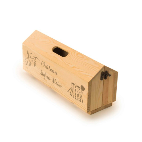 Weinkiste-Tablett mit Name