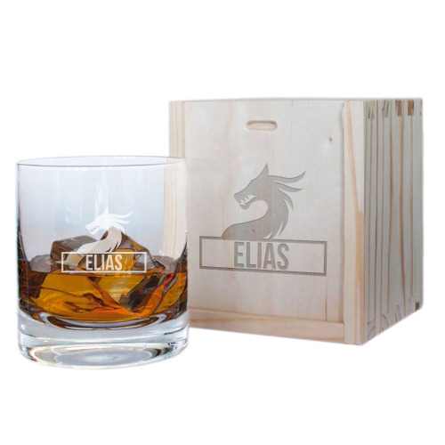 Graviertes Whiskyglas mit Vorname