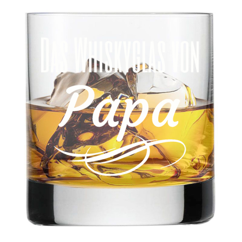 Whiskyglas mit Gravur für Papa Glas Papa
