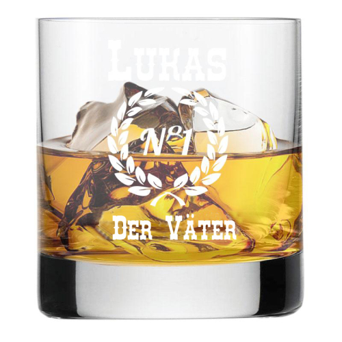 Whiskyglas mit Gravur für Papa Nummer 1