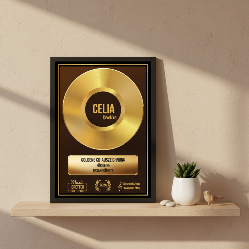 Zertifikat Goldene Schallplatte