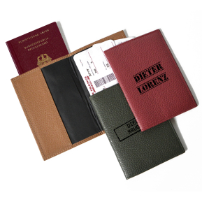 Graviertes Etui fr Reisepass Stempel