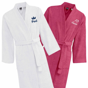 Bestickter Kimono Bademantel