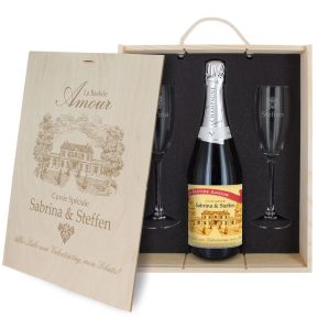 3-teiliges Champagner-Set fr Verliebte