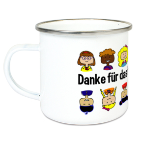 Personalisierte Emaille-Tasse fr LehrerIn