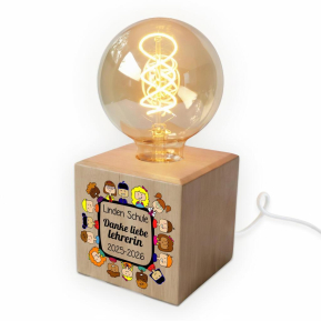 Filament-Gl�hbirnenlampe bedruckt Danke Lehrerin