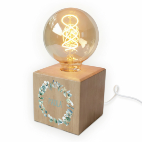 Filament-Gl�hbirnenlampe bedruckt Bl�tterkranz