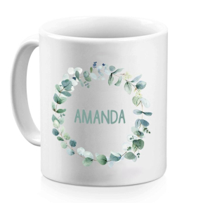 Personalisierte Blumenkranz-Tasse