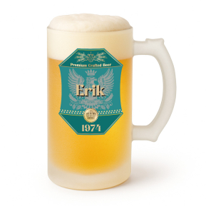 Personalisierter Bierkrug mit Motiv Knigsadler